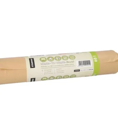 Product foto van Huisvuilzakken 100 % PCW bruin 60 l 88 cm x 60 cm set van 20 Waste‑To‑Waste