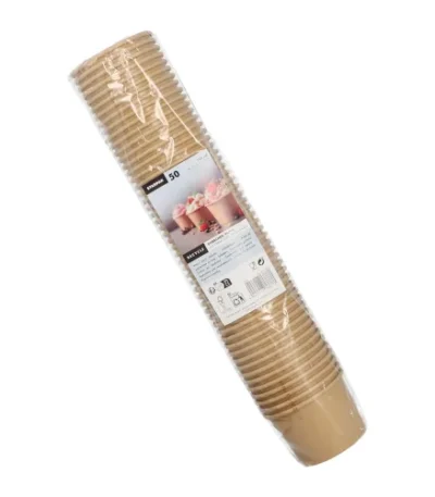 Product foto van IJsbekers karton bruin set van 50 100ml