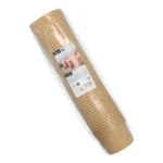 Product foto van IJsbekers papier rond 200ml bruin set van 50