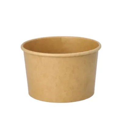 Product foto van IJsbekers papier rond 200ml bruin set van 50