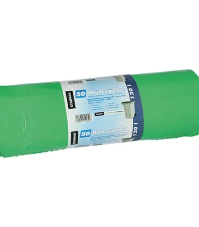 Product foto van Industriezakken plastic groen set van 50 120L