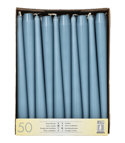 Product foto van Kandelaarkaarsen arctisch blauw Ø 2