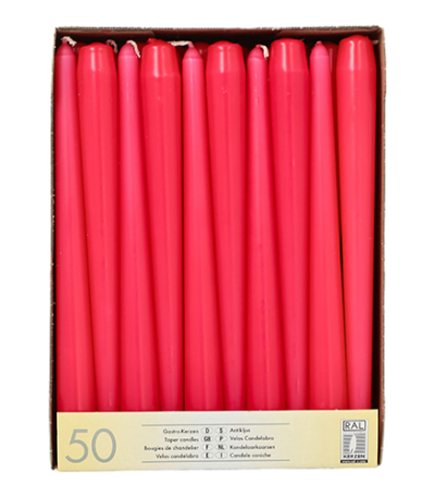 Product foto van Kandelaarkaarsen fuchsia Ø 2