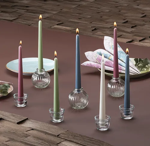 Product foto van Kandelaarkaarsen wit set van 50 22mm 25cm