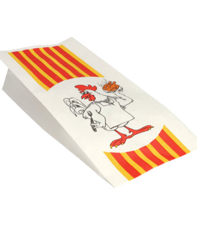 Product foto van Kipzakken HDPE-gecoated 1/1 set van 100 28cm x 13cm x 8cm Grillhähnchen