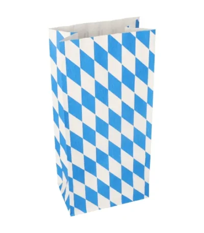 Product foto van Kipzakken papier Bayrisch Blauw 1/1 set van 100 28x13x8cm