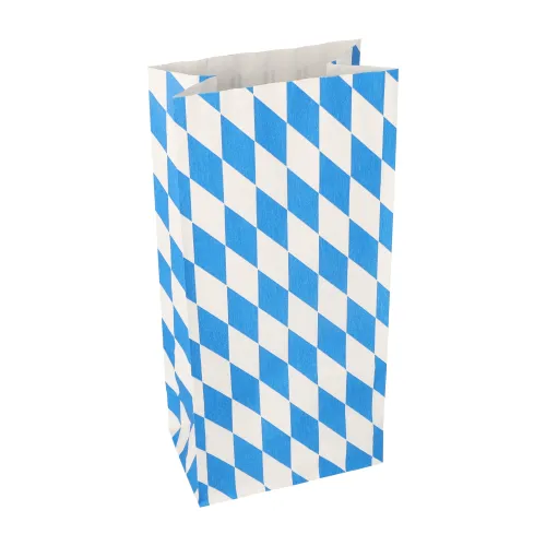 Product foto van Kipzakken papier Bayrisch Blauw 1/1 set van 100 28x13x8cm