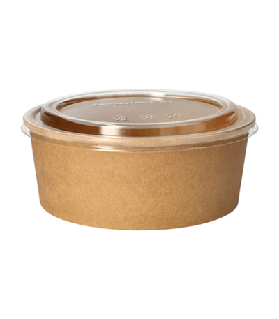 Product foto van Saladeschaal deksels PLA transparant set van 50 Ø 18