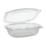 Product foto van Saladeschalen PLA met deksel set van 50 750ml wit