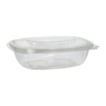 Product foto van Saladeschalen PLA met deksel set van 50 750ml wit