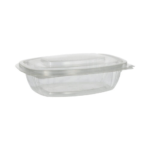 Product foto van Saladeschalen PLA met deksels 375ml set van 50 wit Pure 4