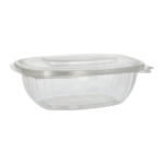 Product foto van Saladeschalen PLA met deksels wit set van 50 1000ml pure