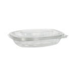Product foto van Saladeschalen PLA met deksels wit set van 50 250ml