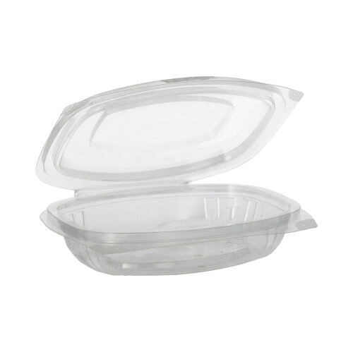 Product foto van Saladeschalen PLA met deksels wit set van 50 250ml