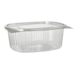 Product foto van Saladeschalen R-PET transparant 1500ml set van 50 met deksels