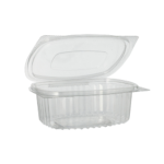Product foto van Saladeschalen R-PET transparant 375ml set van 50 met deksels