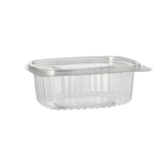 Product foto van Saladeschalen R-PET transparant 375ml set van 50 met deksels