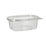 Product foto van Saladeschalen R-PET transparant 500ml set van 50 met deksel