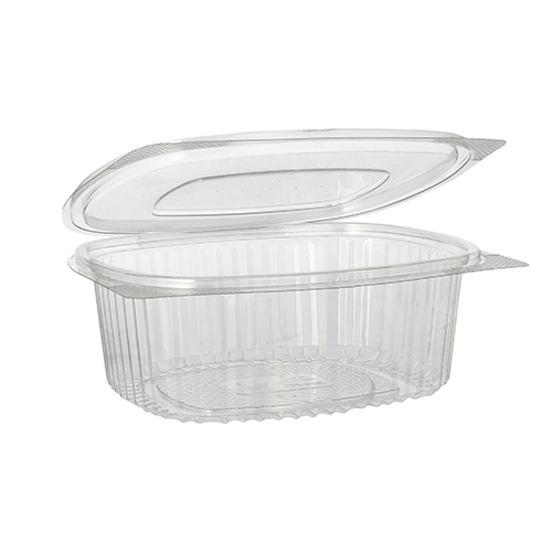 Product foto van Saladeschalen R-PET transparant set van 50 ovaal 750ml 6