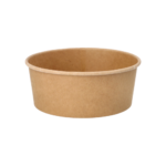 Product foto van Saladeschalen karton bruin set van 50 rond 750ml