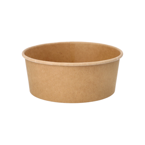 Product foto van Saladeschalen karton bruin set van 50 rond 750ml