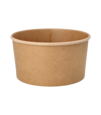 Product foto van Saladeschalen karton rond bruin set van 50 1000ml