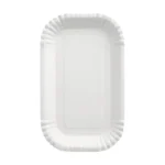 Product foto van Schalen karton wit hoekig set van 100 15cm x 23cm x 2cm Pure