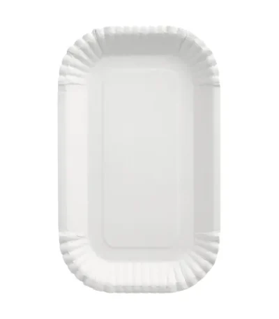 Product foto van Schalen karton wit hoekig set van 100 15cm x 23cm x 2cm Pure