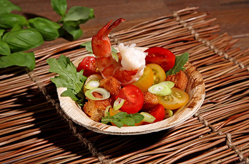 Product foto van Schalen palmblad rond 200 ml set van 25 pure