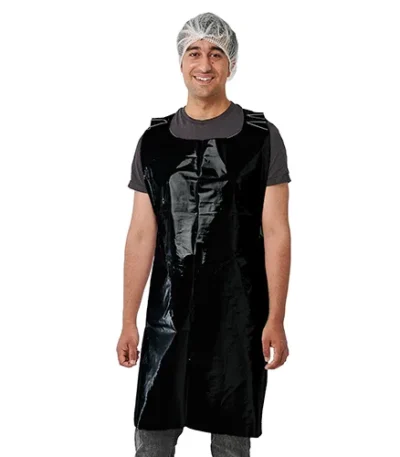 Product foto van Schort LDPE zwart 125 cm x 67