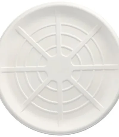 Product foto van Serveerschalen suikerriet pure rond 47 cm wit set van 3