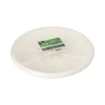 Product foto van Serveerschalen suikerriet pure rond Ø 35 cm wit voor Zeevruchten set van 3