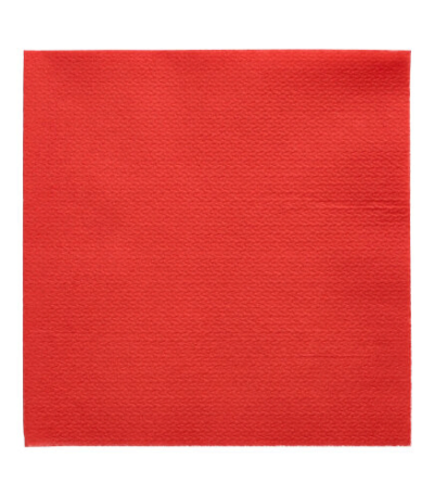 Product foto van Servetten 1-laags 1/4 vouw rood 33 cm x 33 cm set van 100