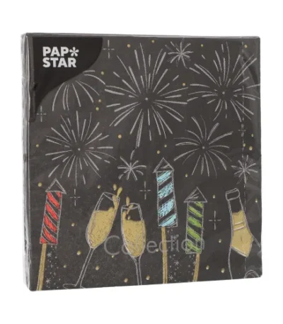 Product foto van Servetten 3-laags 1/4 vouw 33 cm x 33 cm Celebrations set van 20