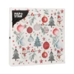 Product foto van Servetten 3-laags 1/4 vouw 33 cm x 33 cm Cold Winter set van 20