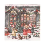 Product foto van Servetten 3-laags 1/4 vouw 33 cm x 33 cm set van 20 It looks like Christmas