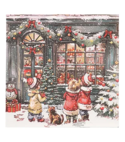 Product foto van Servetten 3-laags 1/4 vouw 33 cm x 33 cm set van 20 It looks like Christmas