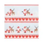 Product foto van Servetten 3-laags 1/4 vouw 33 cm x 33 cm set van 20 Lovely Santa