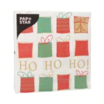 Product foto van Servetten 3‑laags 1/4 vouw 33x33 cm set van 20 Christmas Gifts