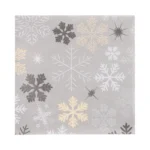 Product foto van Servetten 3‑laags 33 cm x 33 cm Snowflakes set van 20
