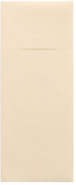 Product foto van Servetten airlaid 40 cm x 33 cm creme set van 100 met bestekvouw