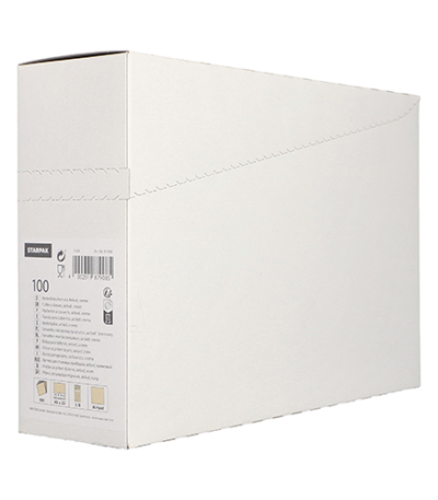 Product foto van Servetten airlaid 40 cm x 33 cm creme set van 100 met bestekvouw