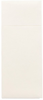 Product foto van Servetten airlaid wit met bestekzakjes 100 stuks 40x33cm