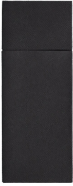 Product foto van Servetten airlaid zwart met bestekzakjes set van 480 40x33cm