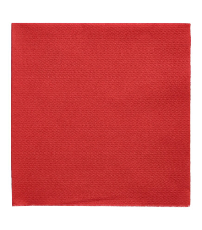 Product foto van Servetten bordeaux 1‑laag 1/4 vouw 33x33 cm set van 100