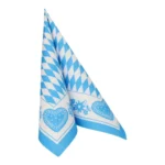 Product foto van Servetten papier 1/4 vouw 50 Beiers blauw 40x40cm