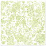 Product foto van Servetten papier 1/4 vouw lime set van 50 40cm x 40cm Royal Collection Paisley