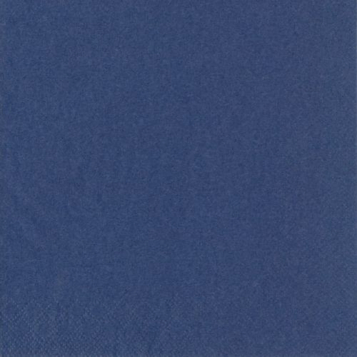 Product foto van Servetten papier 3-laags donkerblauw set van 250 33x33cm