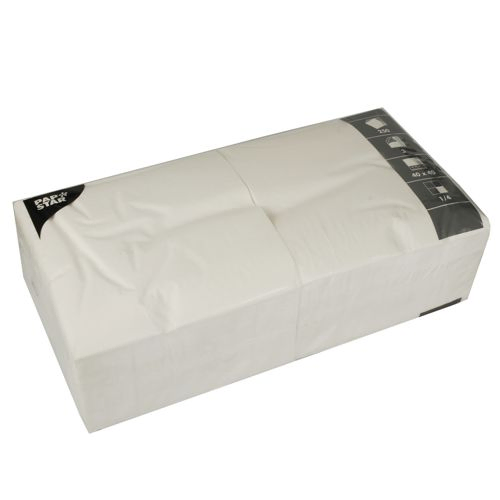 Servetten papier 3-laags wit 40cm x 40cm set van 250 Product foto van Servetten papier 3-laags wit 40cm x 40cm set van 250