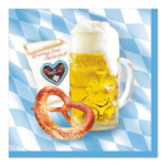 Product foto van Servetten papier 3-laags wit set van 100 33x33cm Bavaria
